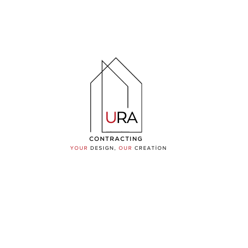 Aura Contracting — logo with house mark, CONTRACTING wordmark, and slogan